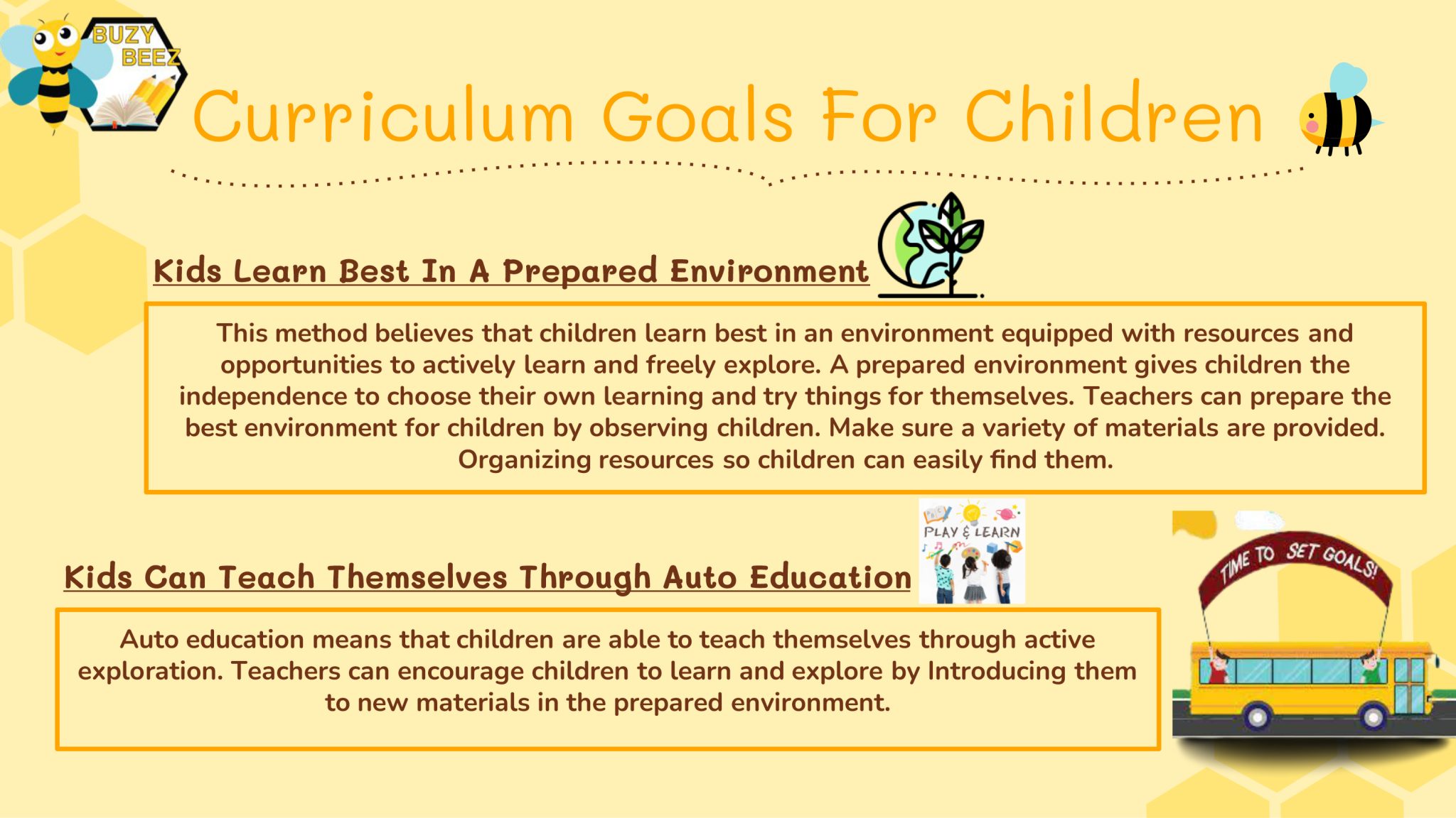Curriculum Goals For Children Buzy Beez Preschool